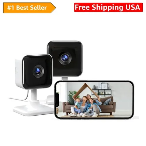 2K Indoor Security Camera, 2 Packs Cameras for Home Security Wi-Fi Cameras, M...