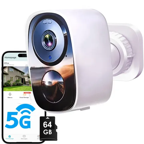 2026 Upgraded 2K Wireless Security Camera with 64G SD Card, Free Cloud Storag...