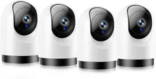 Indoor Security Camera 4Pcs, 2K 360 Wi-Fi Baby Monitor & Pet Camera with Motion