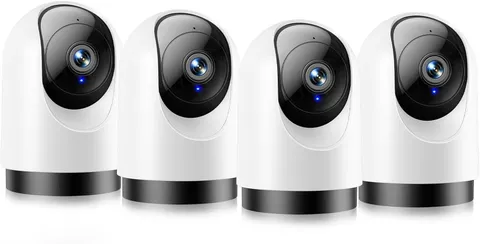 Indoor Security Camera 4Pcs, 2K 360 Wi-Fi Baby Monitor & Pet Camera with Motion