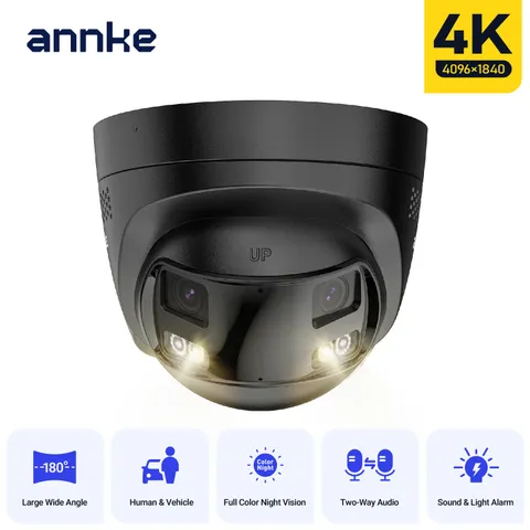 ANNKE FCD800 4K Dual Lens PoE Security IP Camera Two-Way Audio Outdoor Color AI