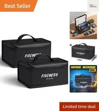 2 Pack Lipo Safe Bag Fireproof, lithium battery bag fireproof and Explosionpr...