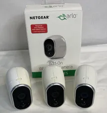(3) Netgear Arlo VMC3030 Add-On Wireless Security Camera  NO Batteries