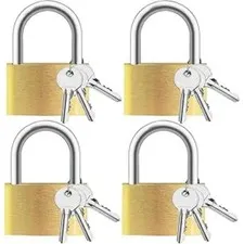 4pcs Solid Padlock with Key, Small Pad Style: 4pcs small