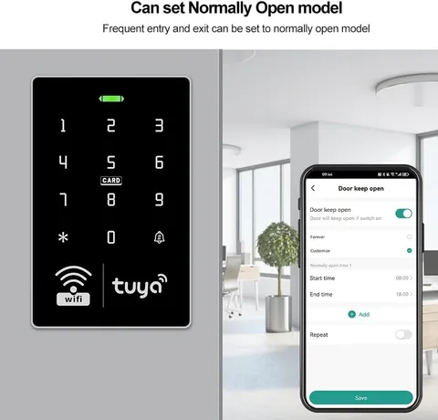 HERNAS WiFi Smart Access Controller, IP68 Waterproof RFID Keypad with Tuya APP R