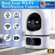 WIFI Dual Lens 2K Seurity Camera Indoor Outdoor Security Camera ,Two-way Audio