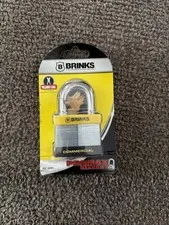 NEW BRINKS ProMax Security Commercial Grade Boron Steele Pad Lock 662-50091