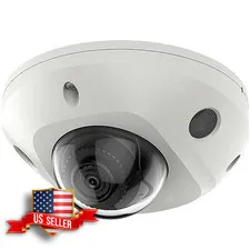 Mini PoE IP Compact Dome Camera 2MP 4mm Lens H.265+ WDR Audio Alarm IP66 IK08