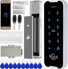 Outdoor Waterproof Access Control System Kit, RFID Touch Keypad Door Lock, Smart