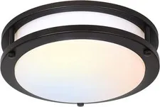 hykolity 13 inch Flush Mount LED Ceiling Light 13-inch, Oil-Rubbed Bronze