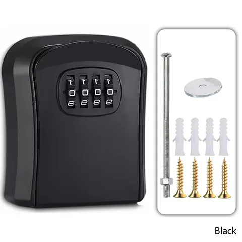4 Digit Combination Wall Key Box Outdoor Key Safe B&B