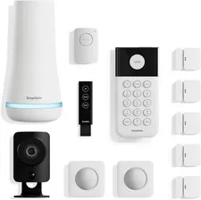 Simplisafe 12-Piece Wireless Security System with HD Camera & Smart Assistant Su
