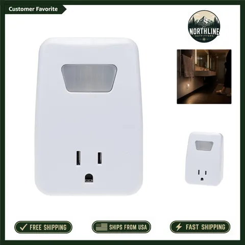 Versatile Plug-in Motion Sensor Light Control - Perfect for All Bulbs and Spaces