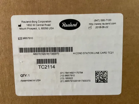 Rauland-Borg TC2114 4-Cond. Station Line Card SLC4