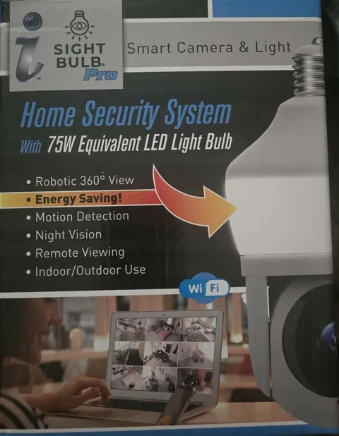 Sight Bulb WiFi Smart Camera & Light Pro, 75W Equivalent LED Light NEW
