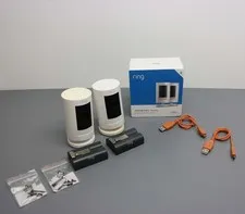 Ring Stick Up Cam Battery Wireless Outdoor/Indoor White 2-Pack
