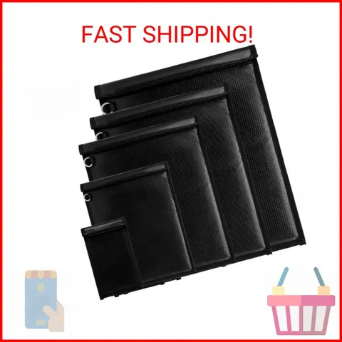 5 Pack Faraday Bags Emp Proof, Extra Large Faraday Bag Included, Suitable for Ph