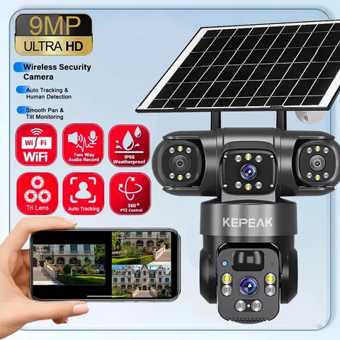 Solar Powered Camera WiFi Wireless Outdoor Security Night Vision Surveillance US