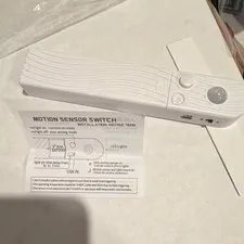 Motion Sensor Switch Indoor White USB Rechargeable, Light Sensor, LED Indicator