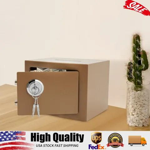 Mini Safe Box, Coin operated Security Box with Mechanical Keys Q235 Steel