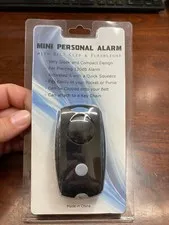 BELT CLIP MINI PERSONAL ALARM w/ FLASHLIGHT 120dB in BLACK #SB-PAL120BLK (SS2)
