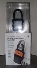 SHARPER IMAGE DIGITAL RECHARGABLE FINGERPRINT PADLOCK NEW IN BOX