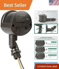 Security Floodlight Motion Sensor - 180 Degree Coverage & Easy Wall Installation