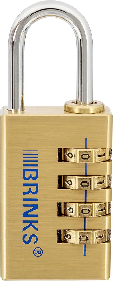 - 30Mm Solid Brass 4-Dial Resettable Padlock - Chrome Plated with Hardened Steel