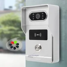 HOMSECUR HD Doorbell Camera RFID Access Intercom System Silver 120°Angle