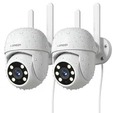 2pcs PTZ Outdoor WiFi Wireless Security 4MP Outdoor Wireless 2Way Audio