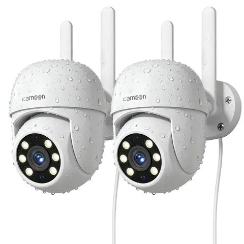 2pcs PTZ Outdoor WiFi Wireless Security 4MP Outdoor Wireless 2Way Audio