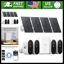 Aosu Wireless Outdoor Solar Security Camera 4-Cam Kit 2K QHD Color Night Vision