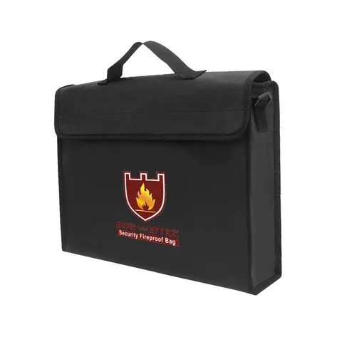 Fireproof Money Document Bag Cash Bank Cards Passport Organizer Safe Storage V1