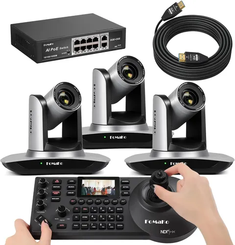 K20UH 4K HDMI PTZ Camera with AI Auto-Tracking(Gen 3),KC608 Pro PTZ Controller,