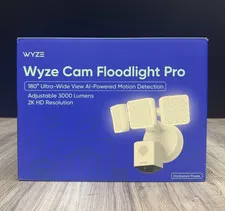 Wyze Cam Floodlight Pro Outdoor Security Camera 2.5K HD 3000 Lm White NEW