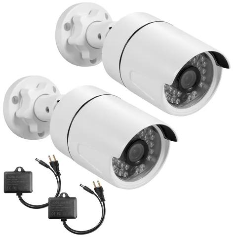 2 Pack 5MP HD Security Camera IP66 Waterproof Outdoor Infrared Night Vision CCTV