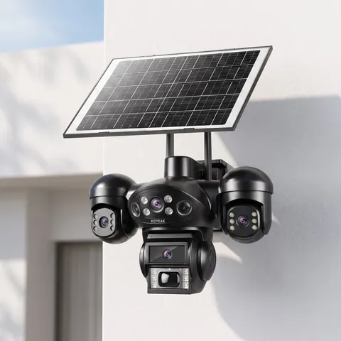 Outdoor Solar Security WiFi Cameras 12MP Night Vision Two-Way Audio Surveillance