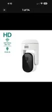 Arlo Essential 2K Pan Tilt Camera White Wired Plug-In Outdoor WiFi + 6Mo Plan
