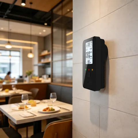 4-in-1 Carbon Monoxide Alarm Detector, Temperature Humidity Home Safety Monitor
