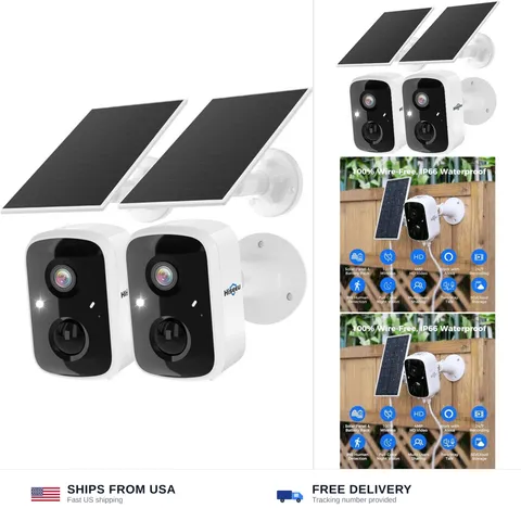 Hiseeu 3K 4MP Solar Security Cameras Wireless Outdoor, 2.4G/5G Home WiFi | So...