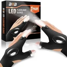 BIIB Fathers Day Dad Gifts from Daughter Son Wife, LED Flashlight Gloves Gift...