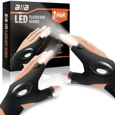 BIIB Fathers Day Dad Gifts from Daughter Son Wife, LED Flashlight Gloves Gift...