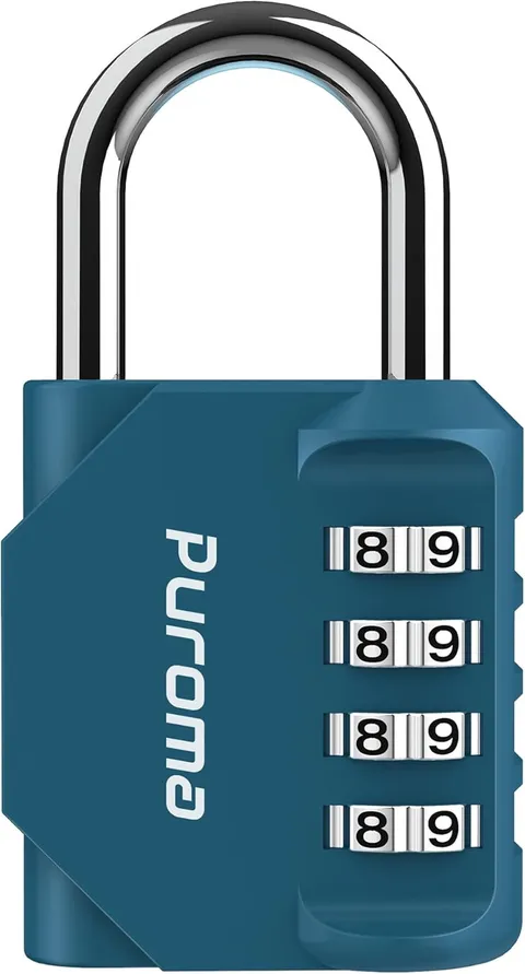 1 Combination Lock Locker 4 Digits Combo Padlock Gym Peacock Blue | for School G