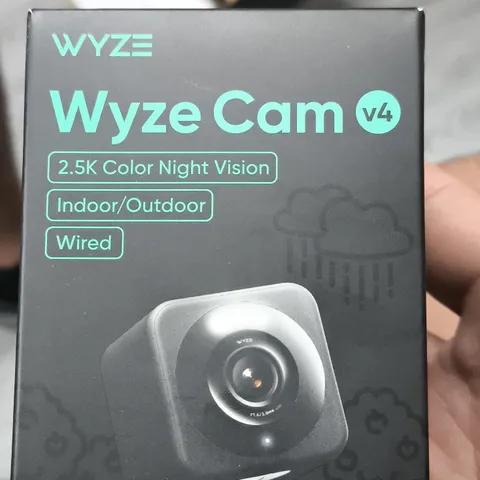 Wyze Cam v4 2.5K Wired Wi‑Fi Indoor/Outdoor IP Camera, Color Night Vision