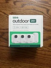BLINK OUTDOOR 2K+ WIRELESS WHITE SECURITY CAMERA 3 CAMERA SYSTEM NEW