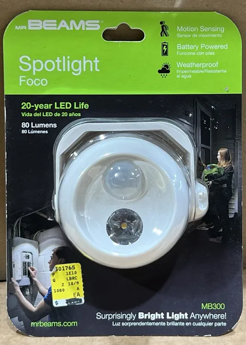 Mr Beams MB300 LED Spotlight Motion Sensor 80 Lumens Weatherproof New