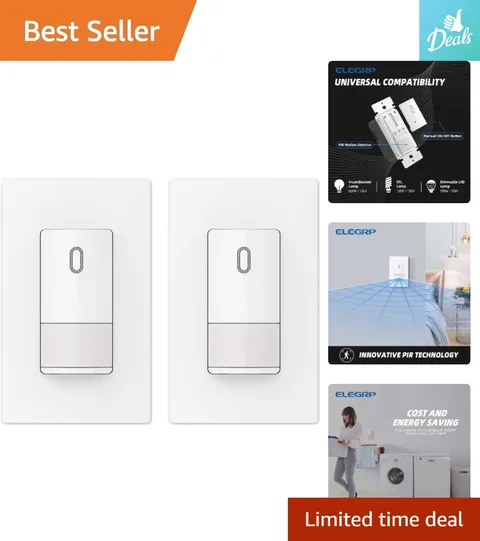 Automatic Infrared Motion Sensor Switch,  & CUL Listed, for CFL/LED/Bulbs