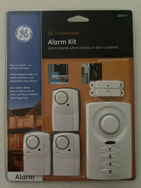 GE Personal Un-Monitored Home Alarm Door/Window Kit 51107 w/ exit & entry delay