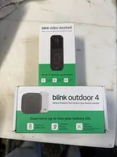 Blink Video Doorbell  4th Gen Outdoor 1 Camera System with Sync Module 2 New!
