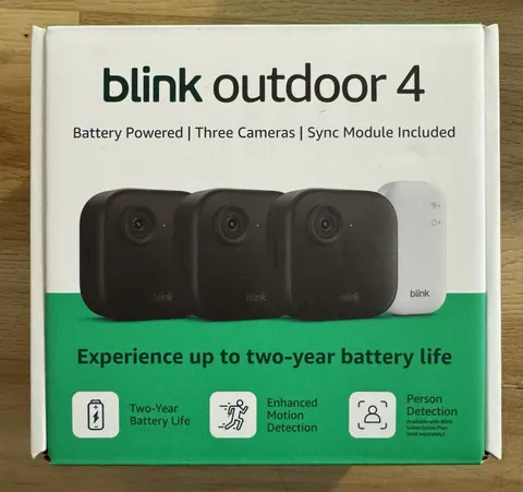 Blink Outdoor 4 1080p Wi-Fi Outdoor 3-Camera Security System Black Two Way Talk